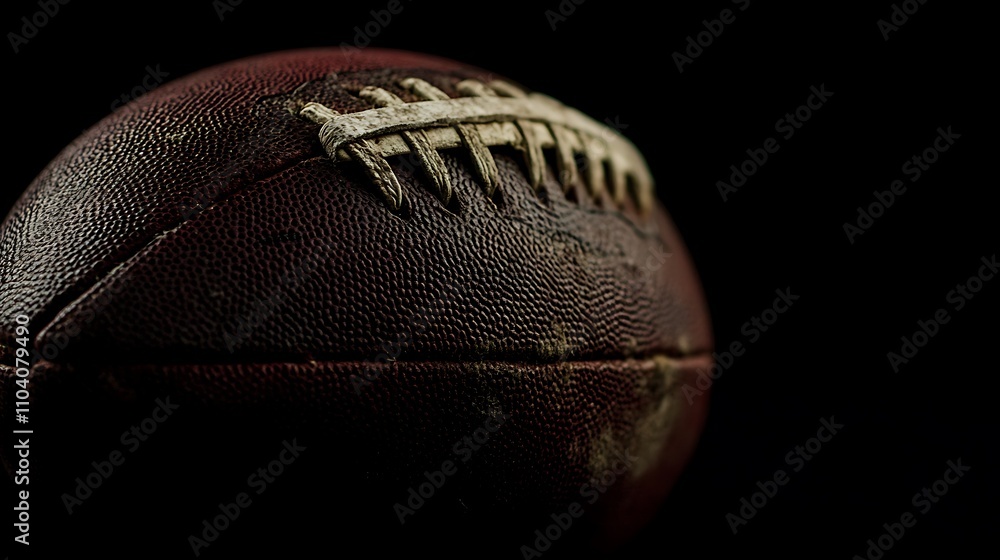 American red football against a black background American red football against a black background
