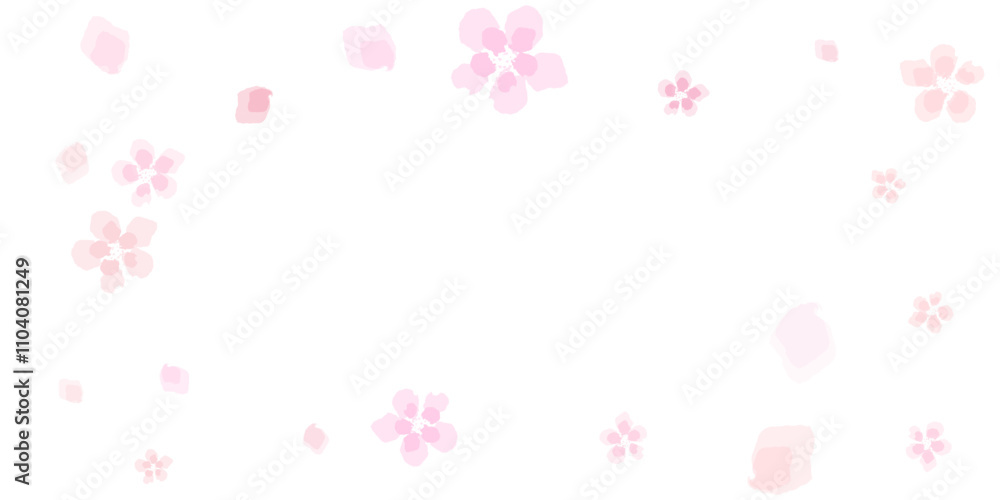 Obraz premium pink flowers border