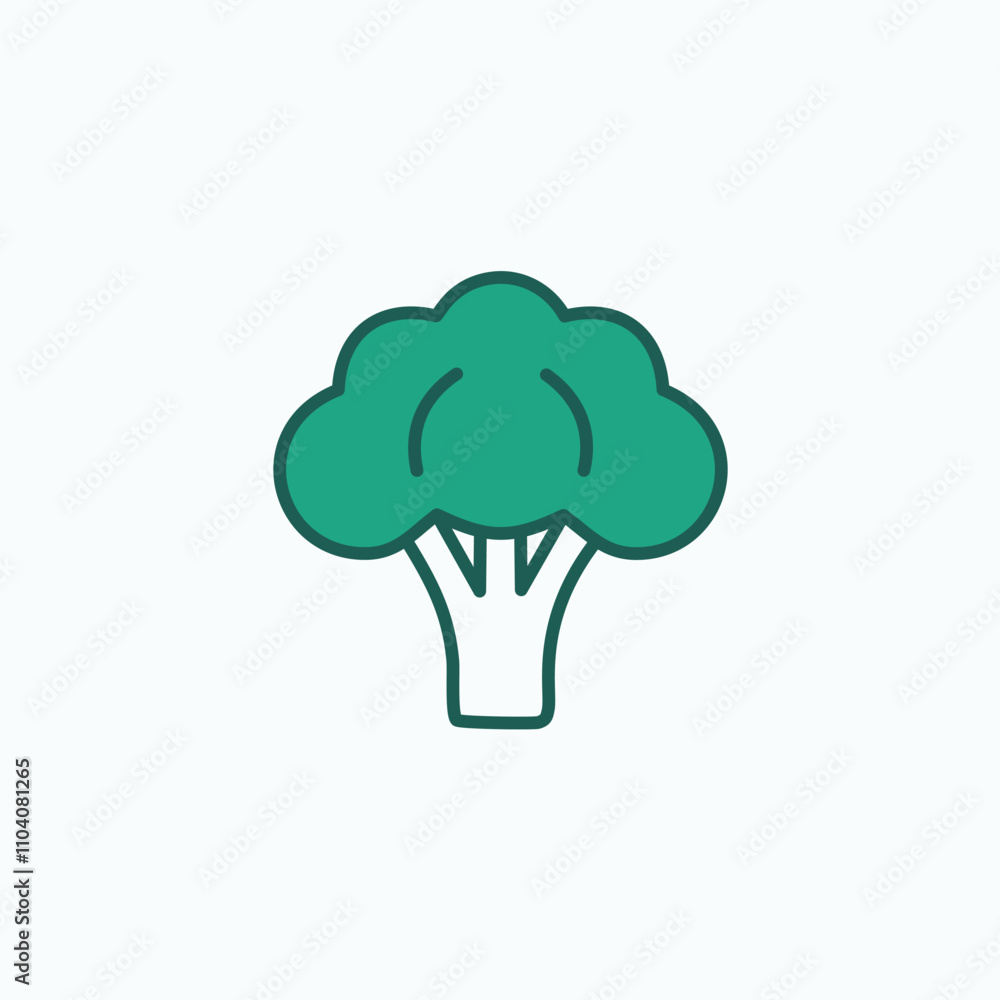 Broccoli vegetable icon. Green broccoli illustration. Healthy eating concept. Represents vitality and nutrition. Broccoli vegetable icon. Green broccoli illustration. Healthy eating concept. Represents vitality and nutrition.