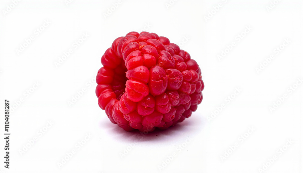 Isolated item on white background of a fresh raspberry Isolated item on white background of a fresh raspberry