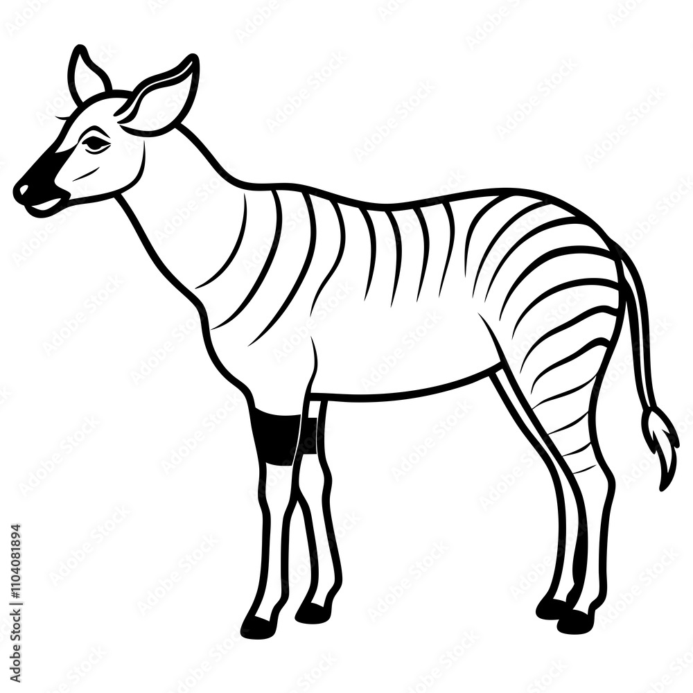 okapi vector illustration okapi vector illustration