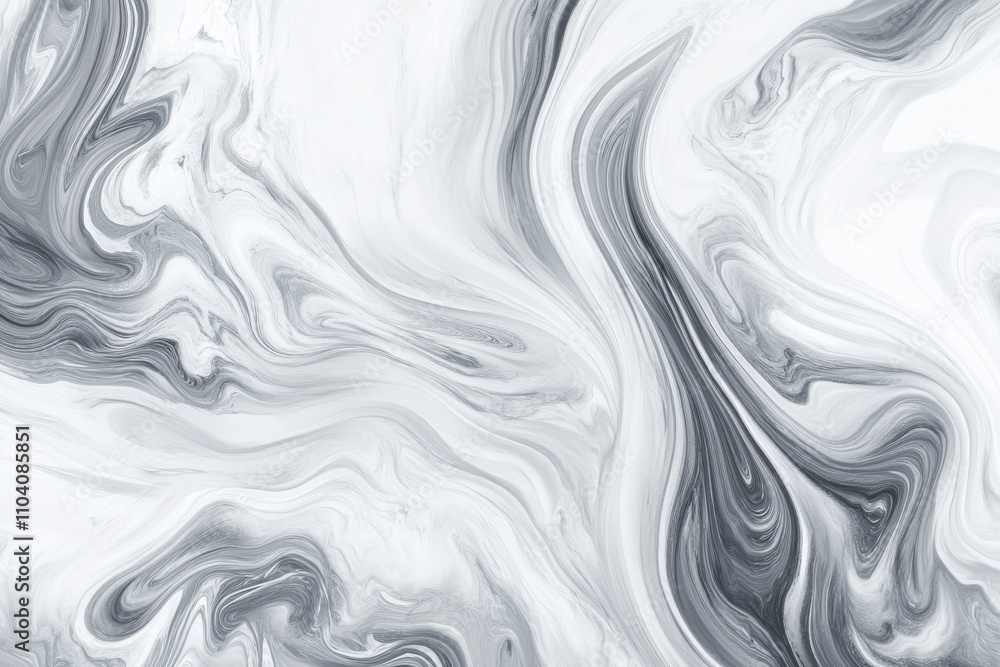 Obraz premium Abstract monochrome marble texture with fluid black and white patterns.