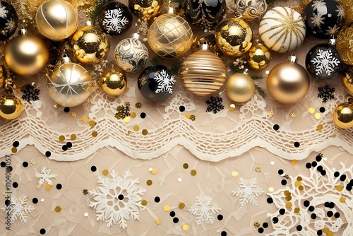 golden christmas balls