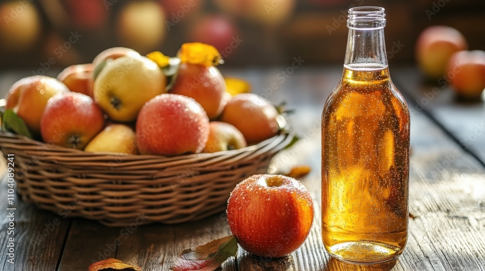 Fresh Apple Cider in Nature's Embrace Fresh Apple Cider in Nature's Embrace