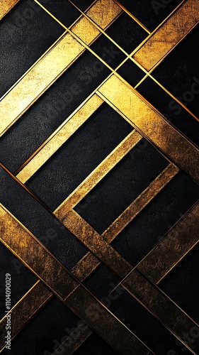 golden geometric patterns Elegant gold and black abstract geometric design.