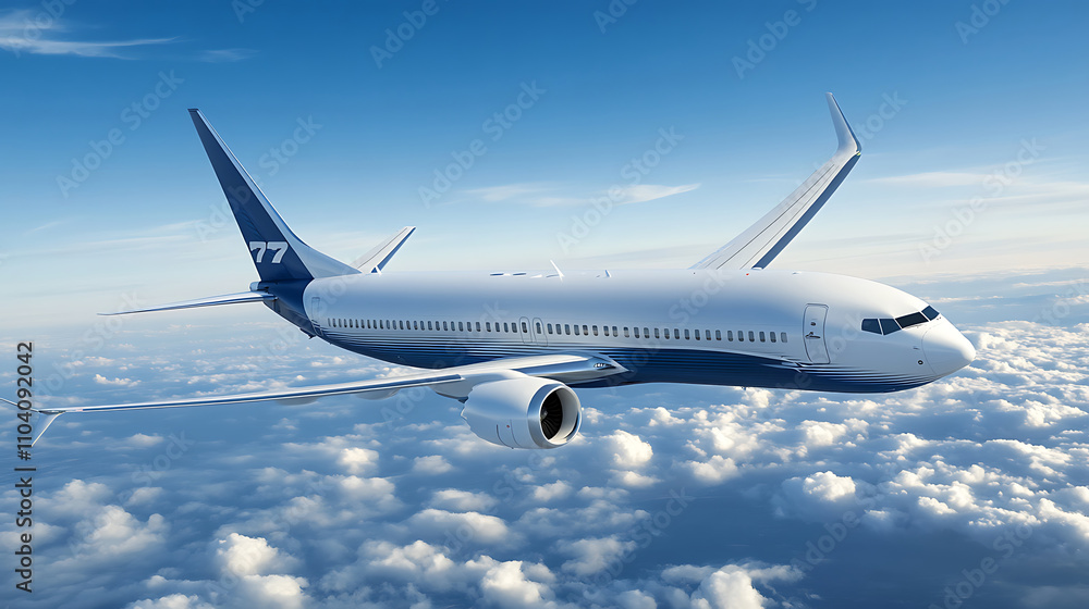 Obraz premium airplane in the blue sky