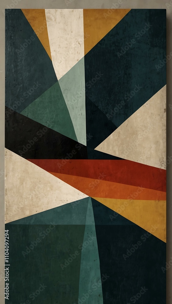 Fototapeta premium Abstract geometric wall art.