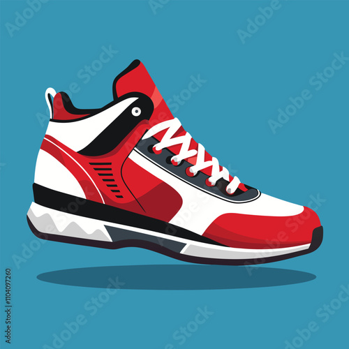 sports shoes with fine details vector art