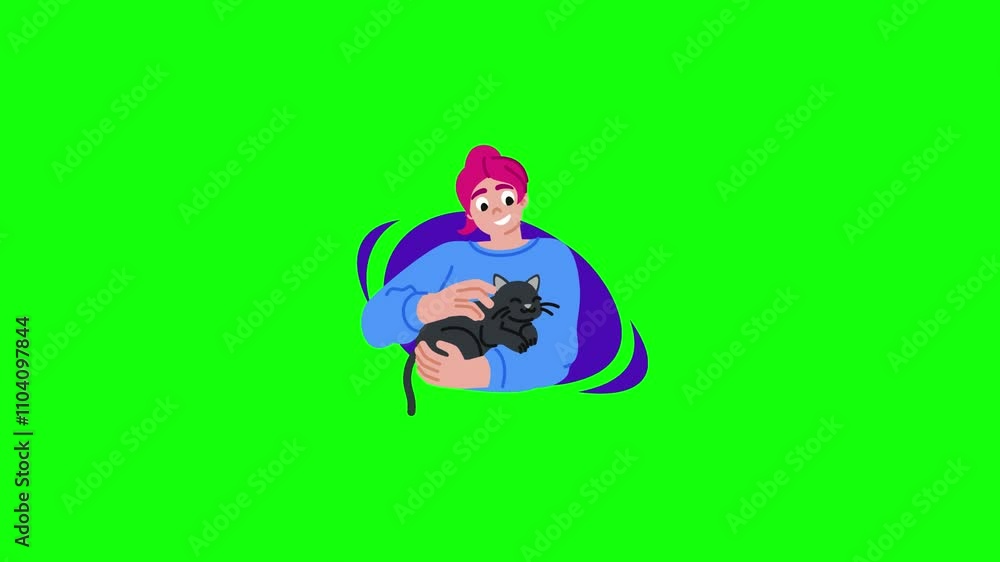 cat animation video. cat icon. 3D character animation of a cute cartoon cat. cat animation video. cat icon. 3D character animation of a cute cartoon cat.