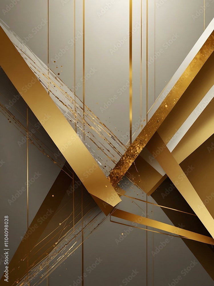 Obraz premium Abstract gold lines design.