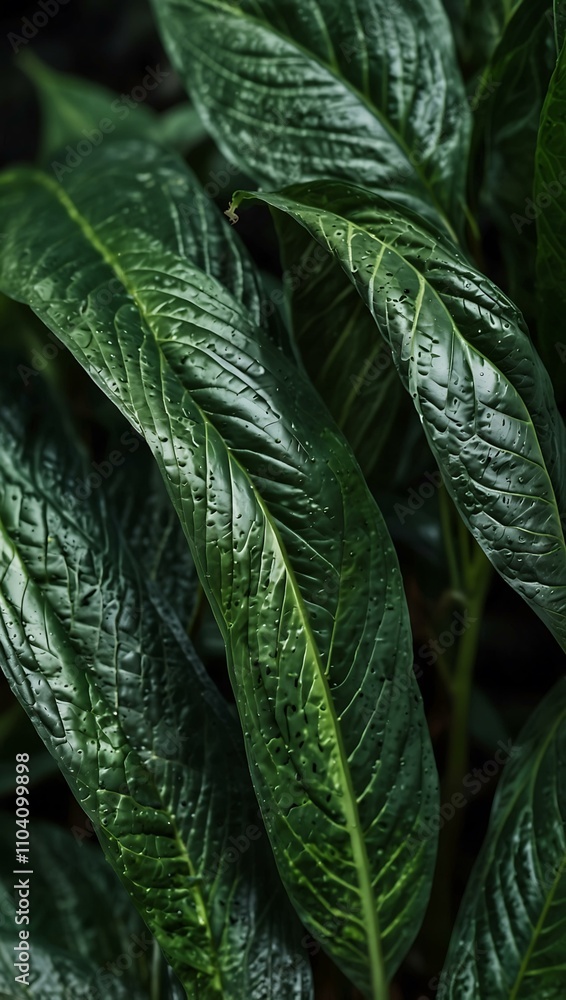 Abstract green texture of Spathiphyllum cannifolium leaves. Abstract green texture of Spathiphyllum cannifolium leaves.