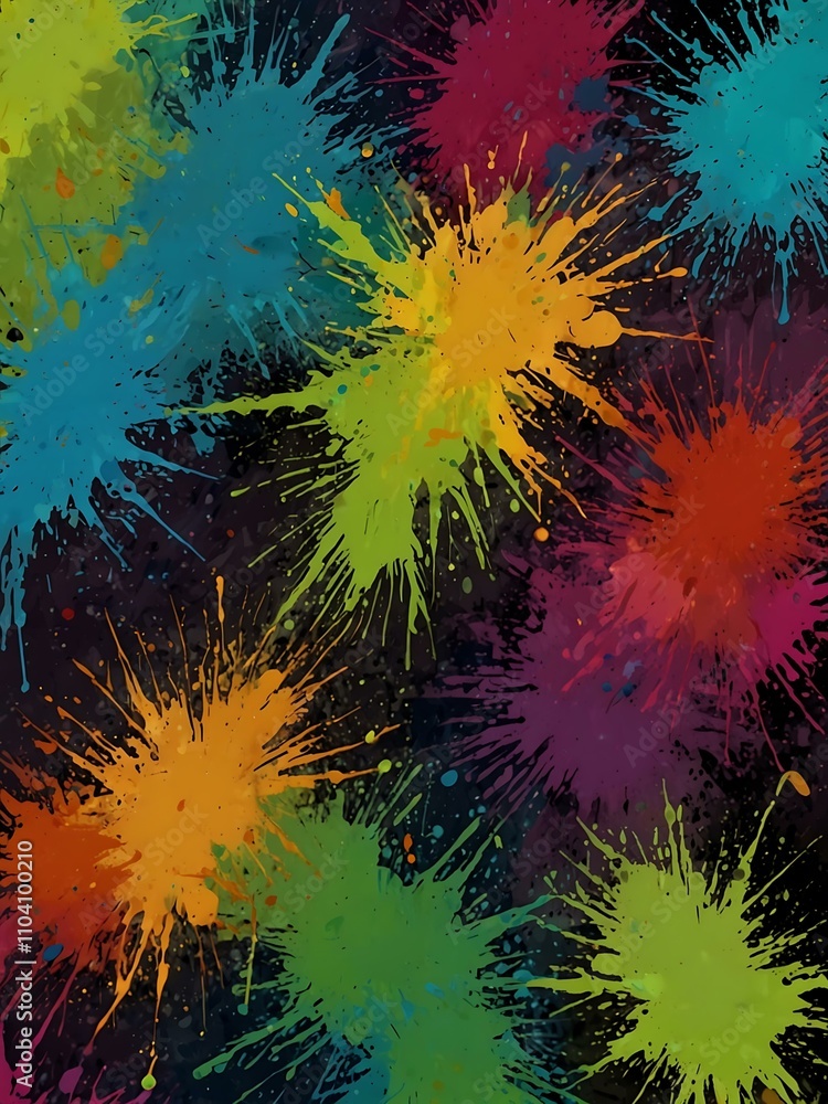 Abstract grunge background with paint splashes.