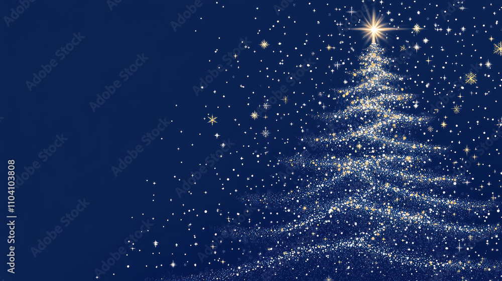 Naklejka premium Snowy Christmas Vector