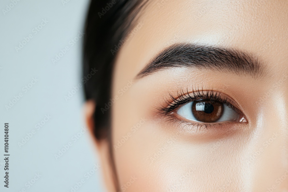 A close-up image of a single brown eye, beautifully highlighting the lashes and subtle reflections. It perfectly captures the window to the soul theme. A close-up image of a single brown eye, beautifully highlighting the lashes and subtle reflections. It perfectly captures the window to the soul theme.