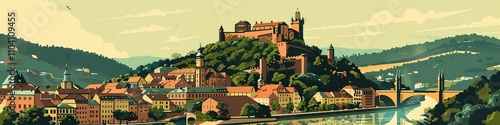 Wallpaper Mural Enchanting Heidelberg Castle: A Geometric Perspective Torontodigital.ca