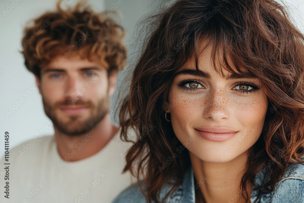 A vibrant portrait of two friends smiling warmly, highlighting their connection and camaraderie, with natural, soft lighting adding charm to the scene. A vibrant portrait of two friends smiling warmly, highlighting their connection and camaraderie, with natural, soft lighting adding charm to the scene.