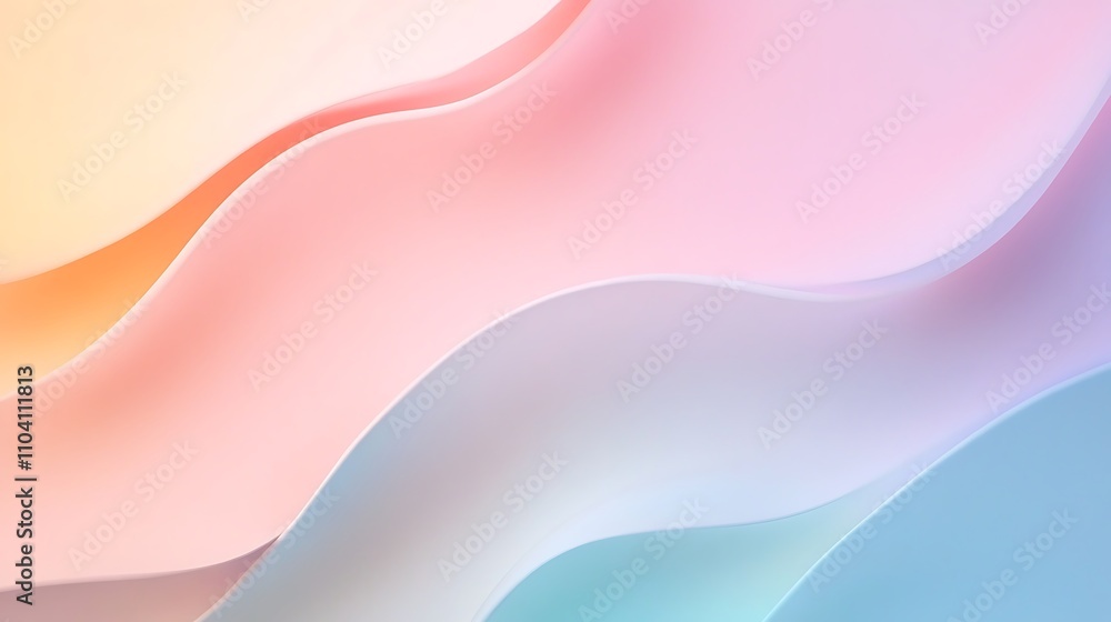 Minimalist advertising design with soft rounded edges and pastel color palettes Minimalist advertising design with soft rounded edges and pastel color palettes