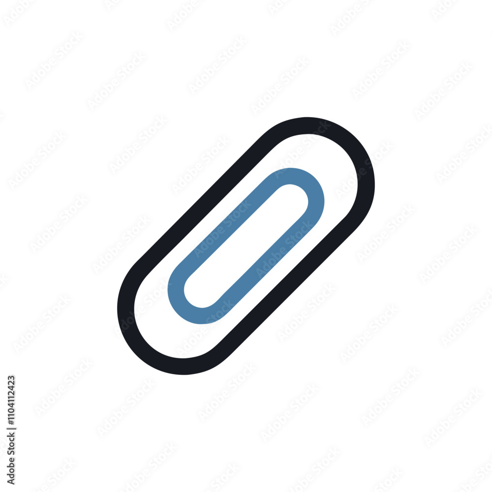 Vector Illustration of Paperclip, Minimalist Paperclip icon, Paperclip symbol, Office Supply Clip icon design on a white background Vector Illustration of Paperclip, Minimalist Paperclip icon, Paperclip symbol, Office Supply Clip icon design on a white background