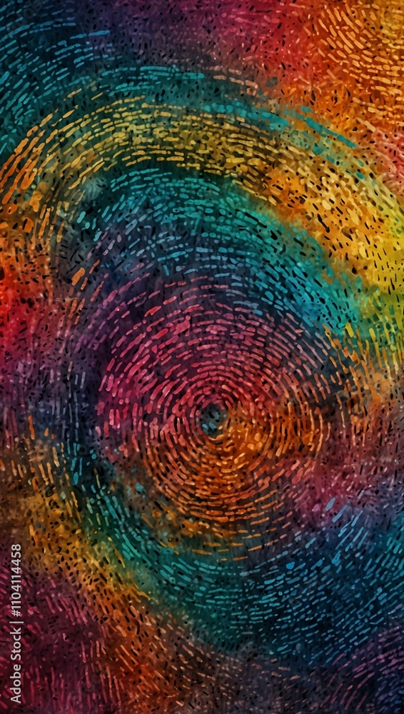 Obraz premium Abstract multi-colored fingerprint texture.