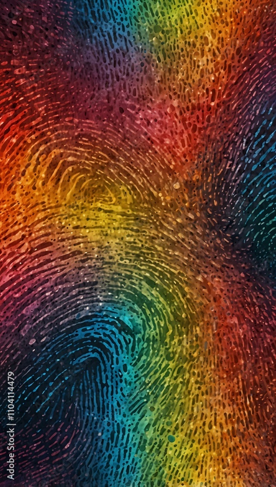 Obraz premium Abstract multi-colored fingerprint texture.