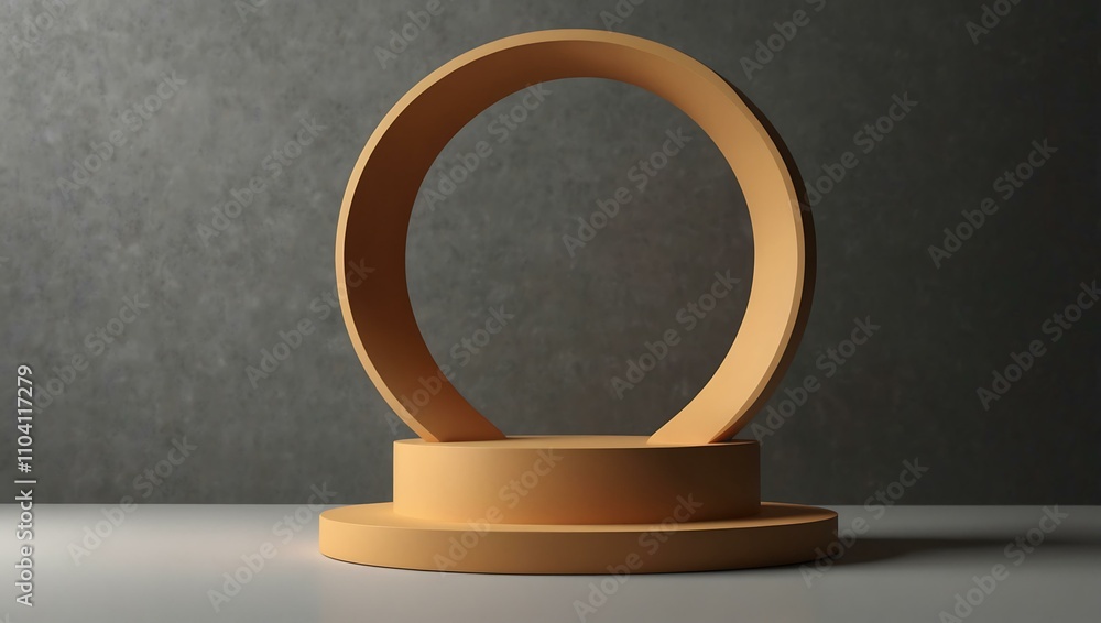 Abstract podium scene with cylindrical display stand for products. Abstract podium scene with cylindrical display stand for products.