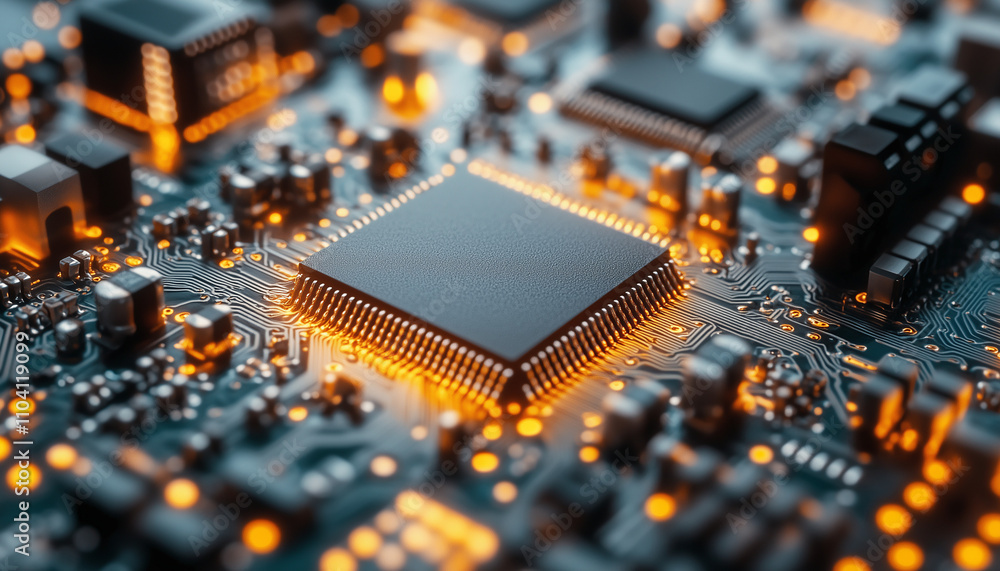 close up of a computer chip close up of a computer chip