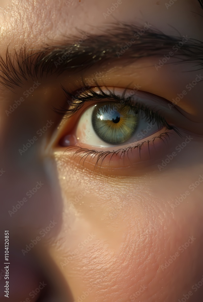 Close-up of green human eyes Close-up of green human eyes