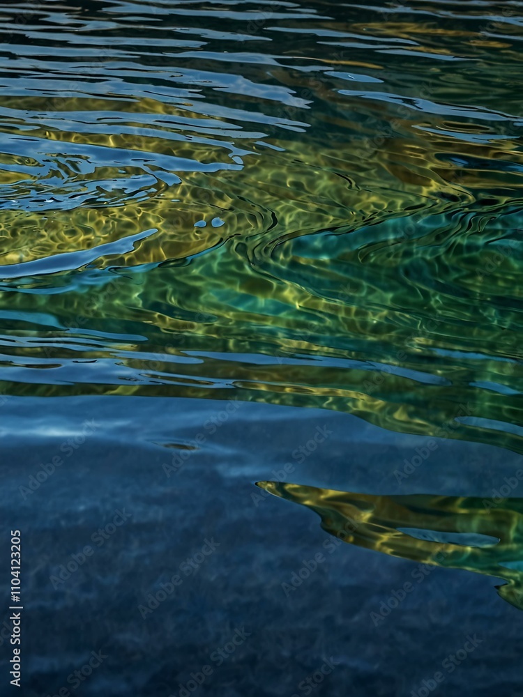 Abstract water reflections in blue and green waves. Abstract water reflections in blue and green waves.