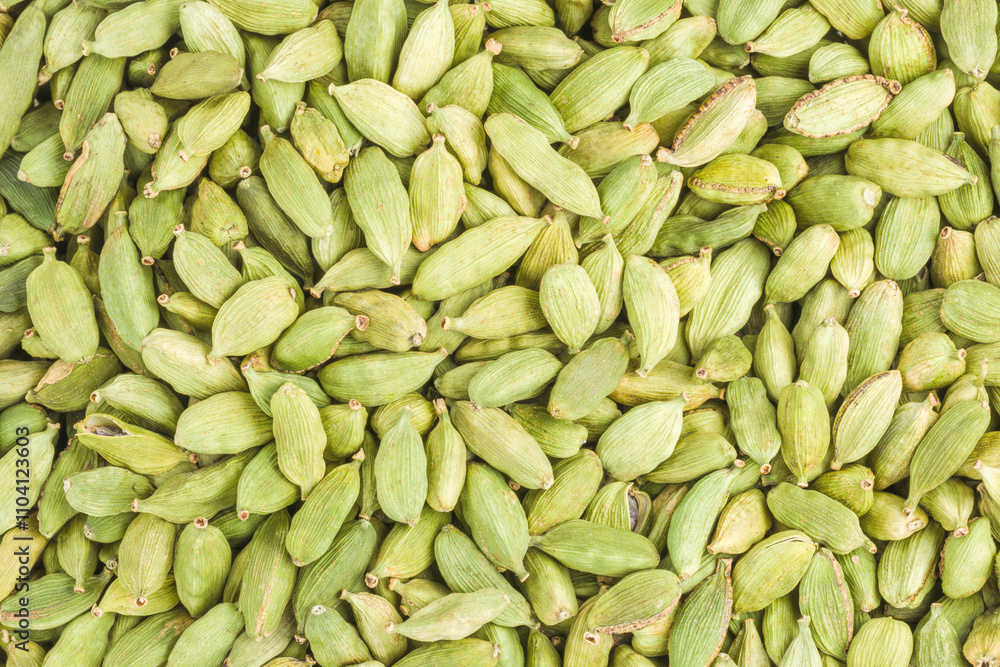Cardamon seeds close up in studio Cardamon seeds close up in studio