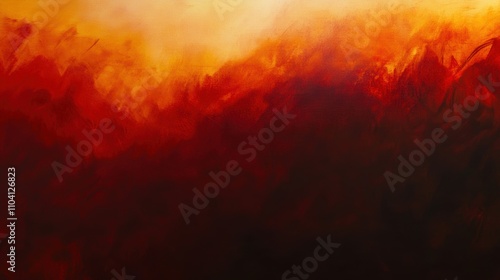 A bold and warm background with a radiant burst of crimson and orange hues, spreading across a dark gradient. The dynamic energy suggests motion and passion, resembling an abstract explosion of color.