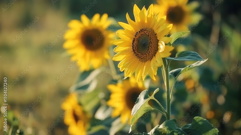 A dynamic composition of vibrant yellow sunflowers against a rustic wooden barn backdrop, angled shot, Rural style A dynamic composition of vibrant yellow sunflowers against a rustic wooden barn backdrop, angled shot, Rural style