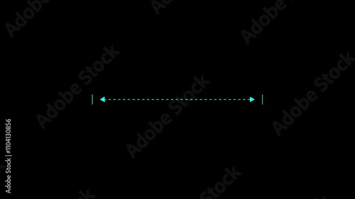 Measuring distance length dotted line animation, Tourism and travel concept animation location mark point. Social Distancing.