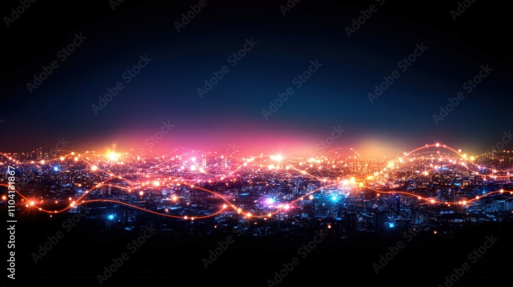 Vibrant Fiber Optic Communication Infrastructure Concept Vibrant Fiber Optic Communication Infrastructure Concept