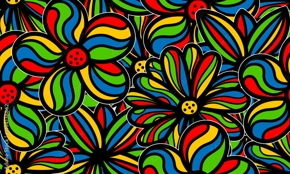 abstract colorful flower pattern bakground abstract colorful flower pattern bakground