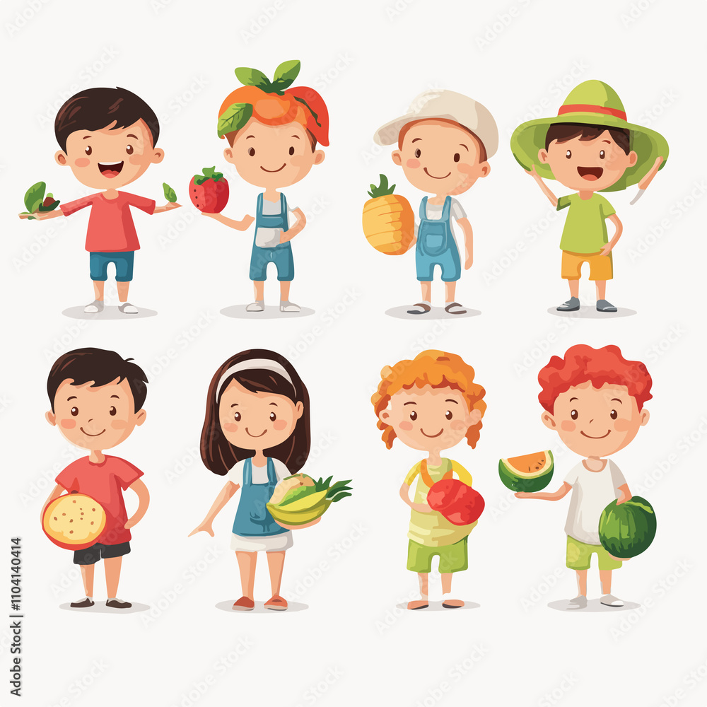 Healthy Kids Nutrition Design Vector Illustration Healthy Kids Nutrition Design Vector Illustration