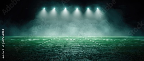 Stadium and Football Field Capturing Athletic Energy