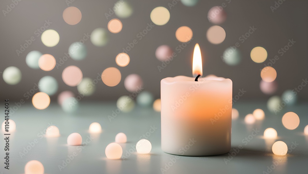 Glowing Christmas candles burning on a dark table creating a warm festive atmosphere Glowing Christmas candles burning on a dark table creating a warm festive atmosphere
