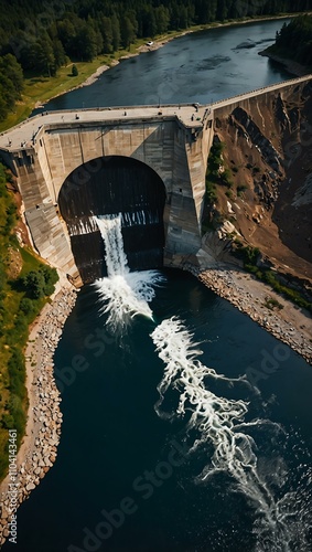 Wallpaper Mural Aerial view of a dam. Torontodigital.ca