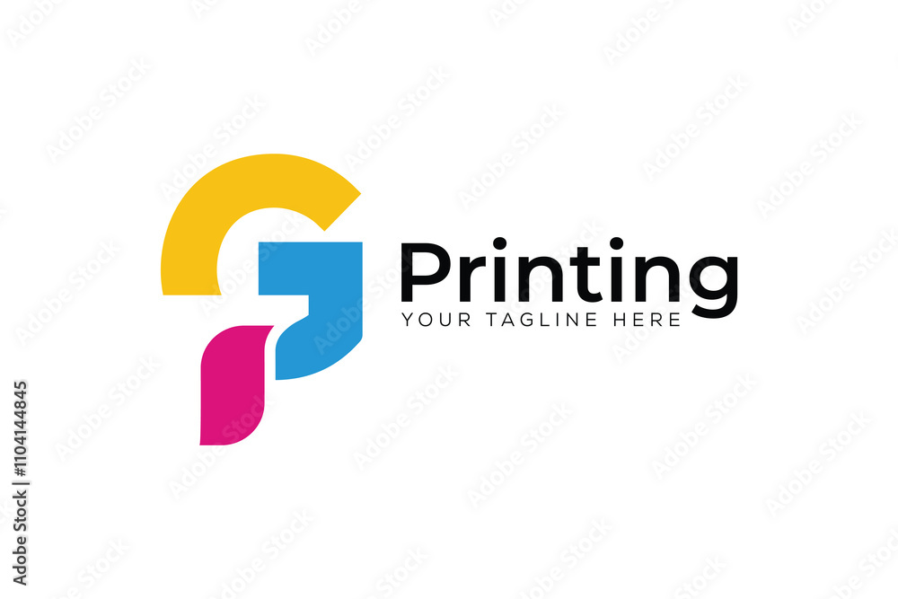 Printing G logo template design illustration vector Printing G logo template design illustration vector