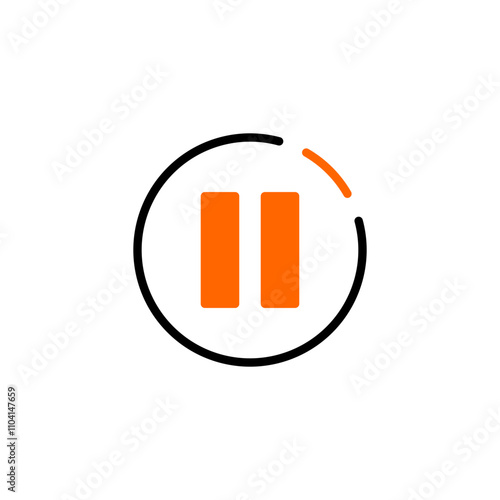 Pause icon vector. Pause icon.
