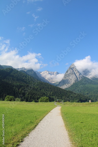 Zugspitze Mountain, Cycling Route close to Garmisch-Partenkirchen - Cycling the transalpine route Via Claudia Augusta photo