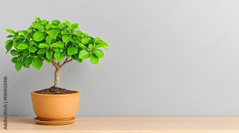 a photostock of a single potted bonsai tree on a wooden table with neutral tones, serene plant 2025 a photostock of a single potted bonsai tree on a wooden table with neutral tones, serene plant 2025