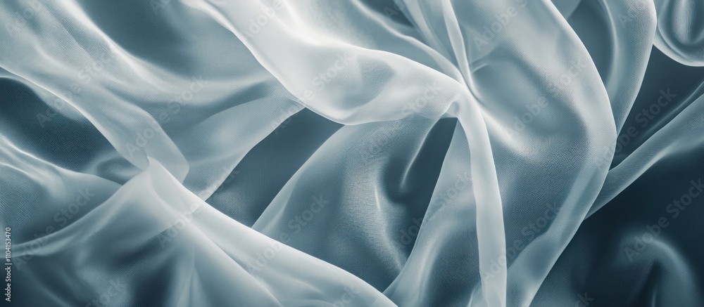 Fototapeta premium Abstract Drapery in Light Blue Tones
