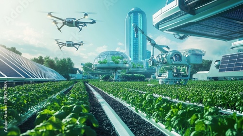 Modern technology enhances urban farming with drones and automated systems