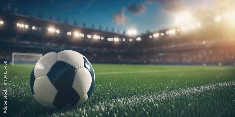 Obraz premium High Energy Football Field for Game-Day Promotions