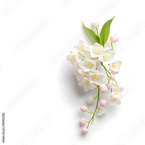 Graceful White and Lavender Lily of the Valley