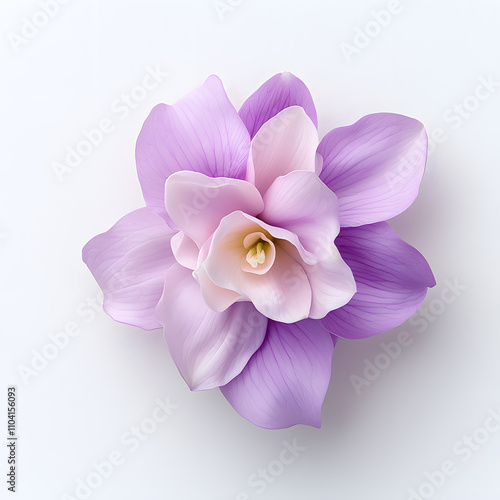 Elegant Creamy Purple Lily in Full Bloom photo