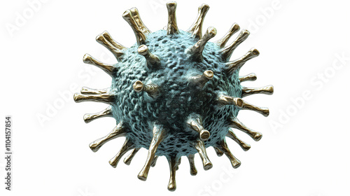 Not allowed or preventation of a invection, symbolic virus cell as infected cell or cancer cell or Symbolic. Illustration