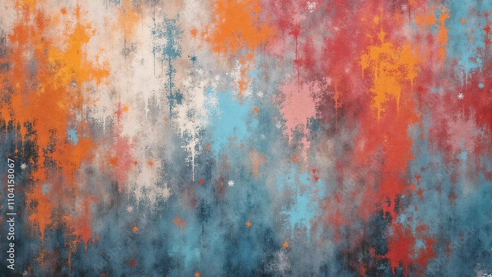 Abstract painting with vibrant colors and dynamic textures Abstract painting with vibrant colors and dynamic textures