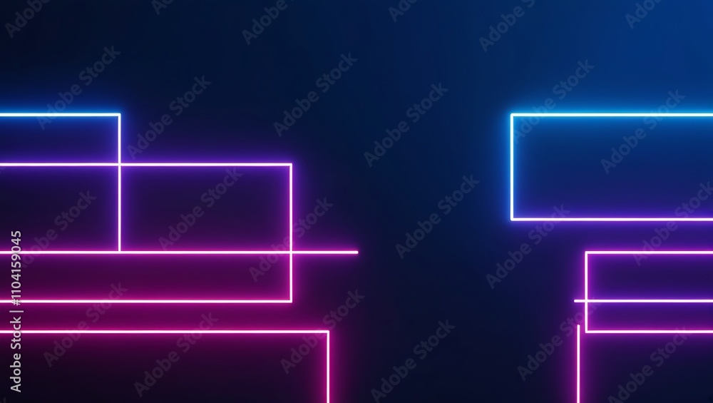 Abstract background with neon glowing lines. Generative Ai. Abstract background with neon glowing lines. Generative Ai.